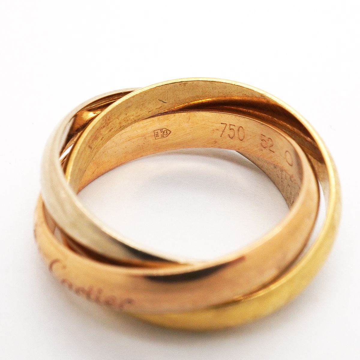 Cartier Ring Trinity Classic Model 18k Yellow Gold 18k White Pink — view 5