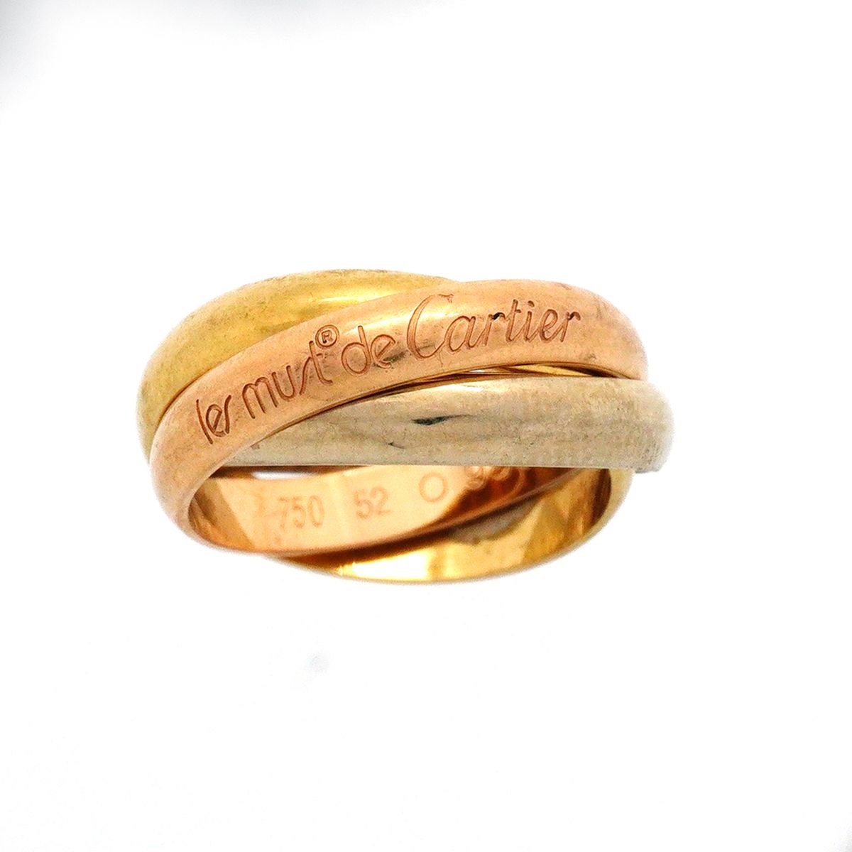 Cartier Ring Trinity Classic Model 18k Yellow Gold 18k White Pink — view 2