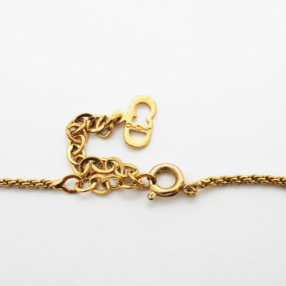 Dior Necklace CD Logo Gold Plated Rhinestone — view 4