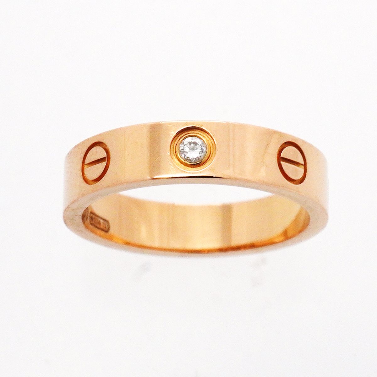 Cartier Ring Mini Love Pink Gold Diamond — view 2