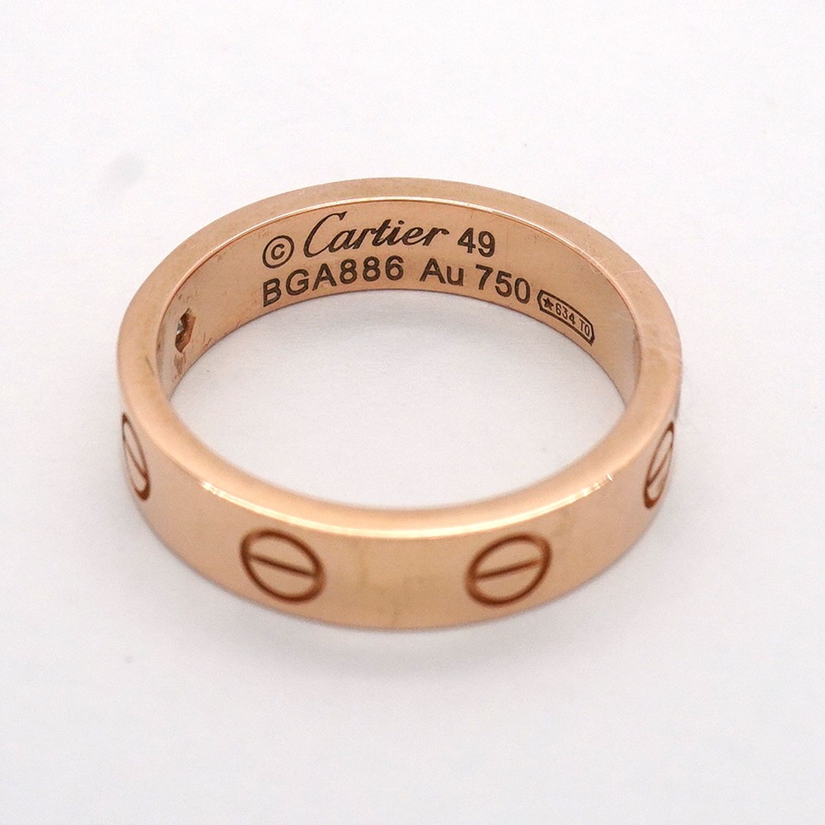Cartier Ring Mini Love Pink Gold Diamond — view 4