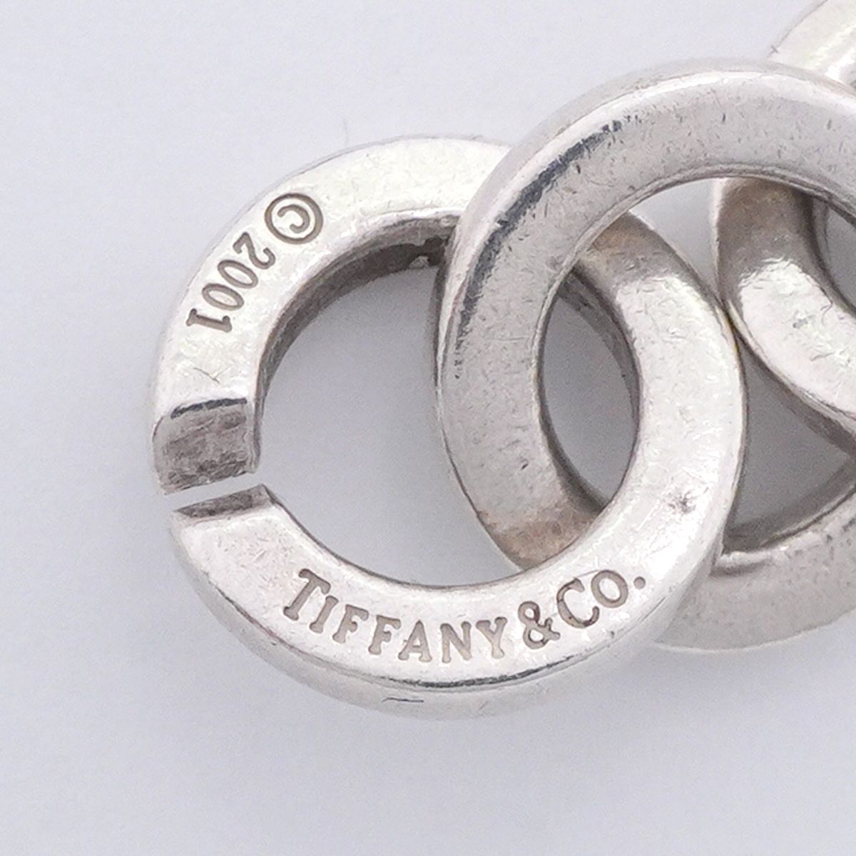 Tiffany & Co Bracelet Circle Link 18k Yellow Gold 925 Sterling Silver — view 5