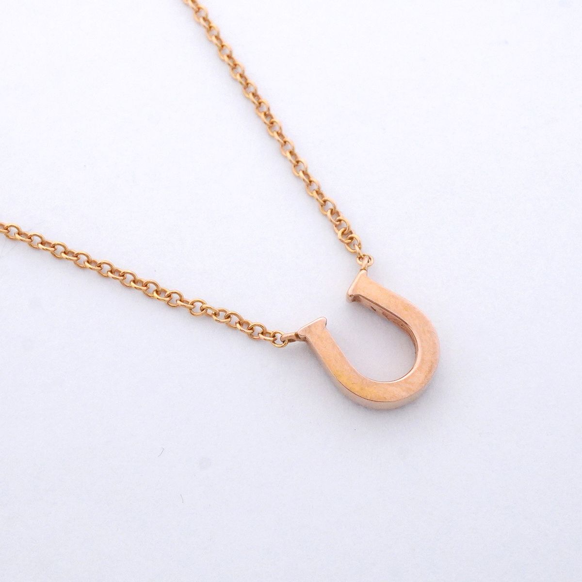 Tiffany & Co Necklace Metro Horseshoe 18k Pink Gold Diamond — view 2