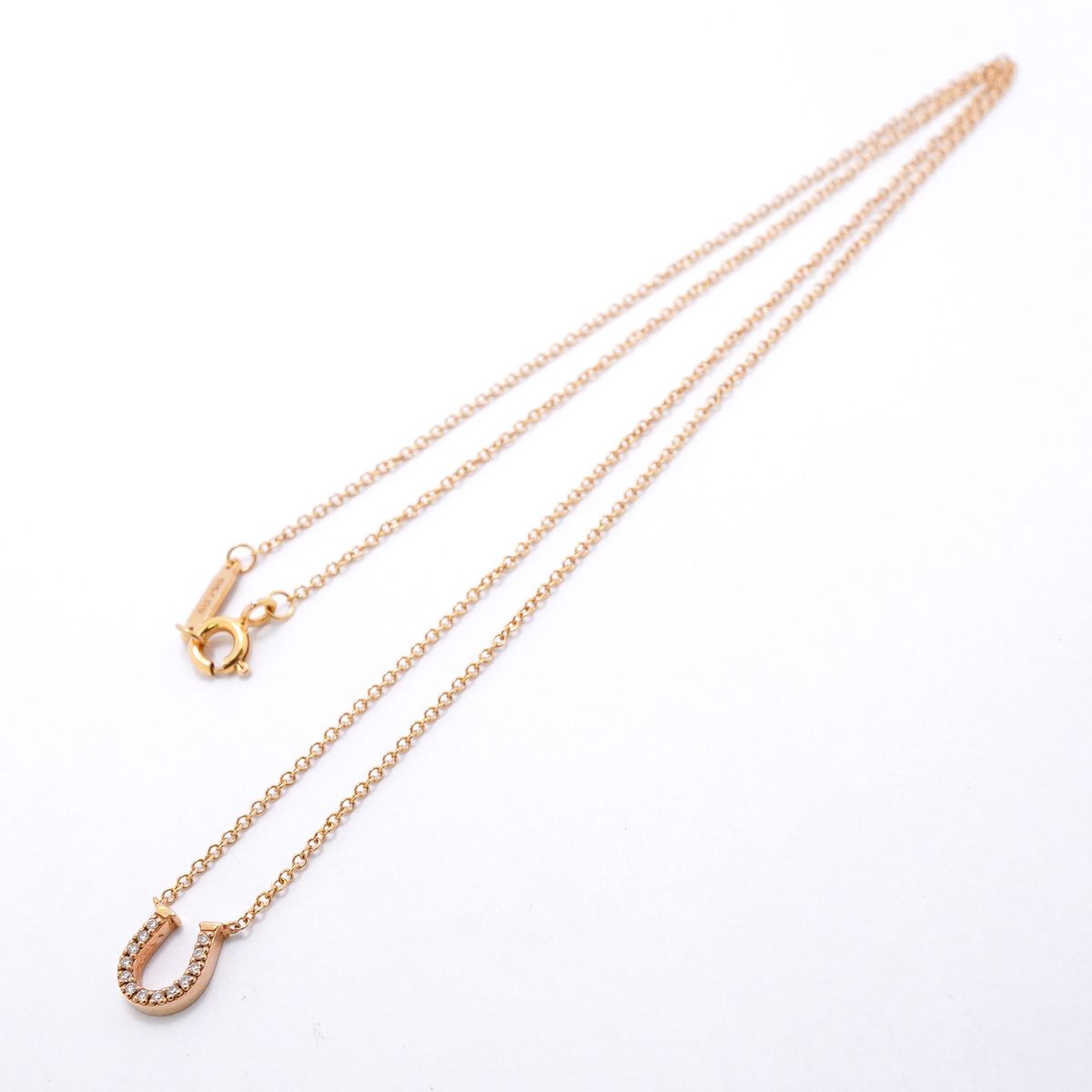 Tiffany & Co Necklace Metro Horseshoe 18k Pink Gold Diamond — view 3