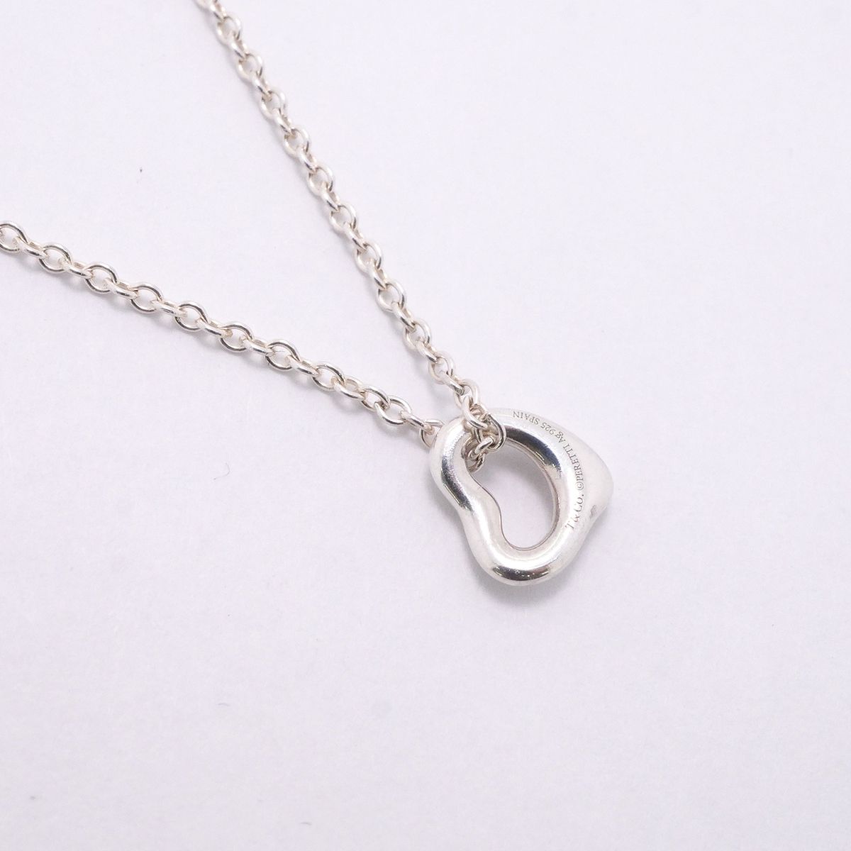 Tiffany & Co Necklace Open Heart 925 Sterling Silver — view 2