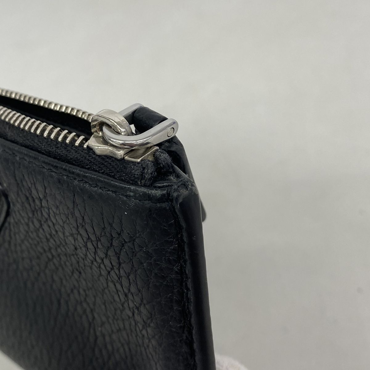 Prada Coin Purse Leather Black Silver — view 7