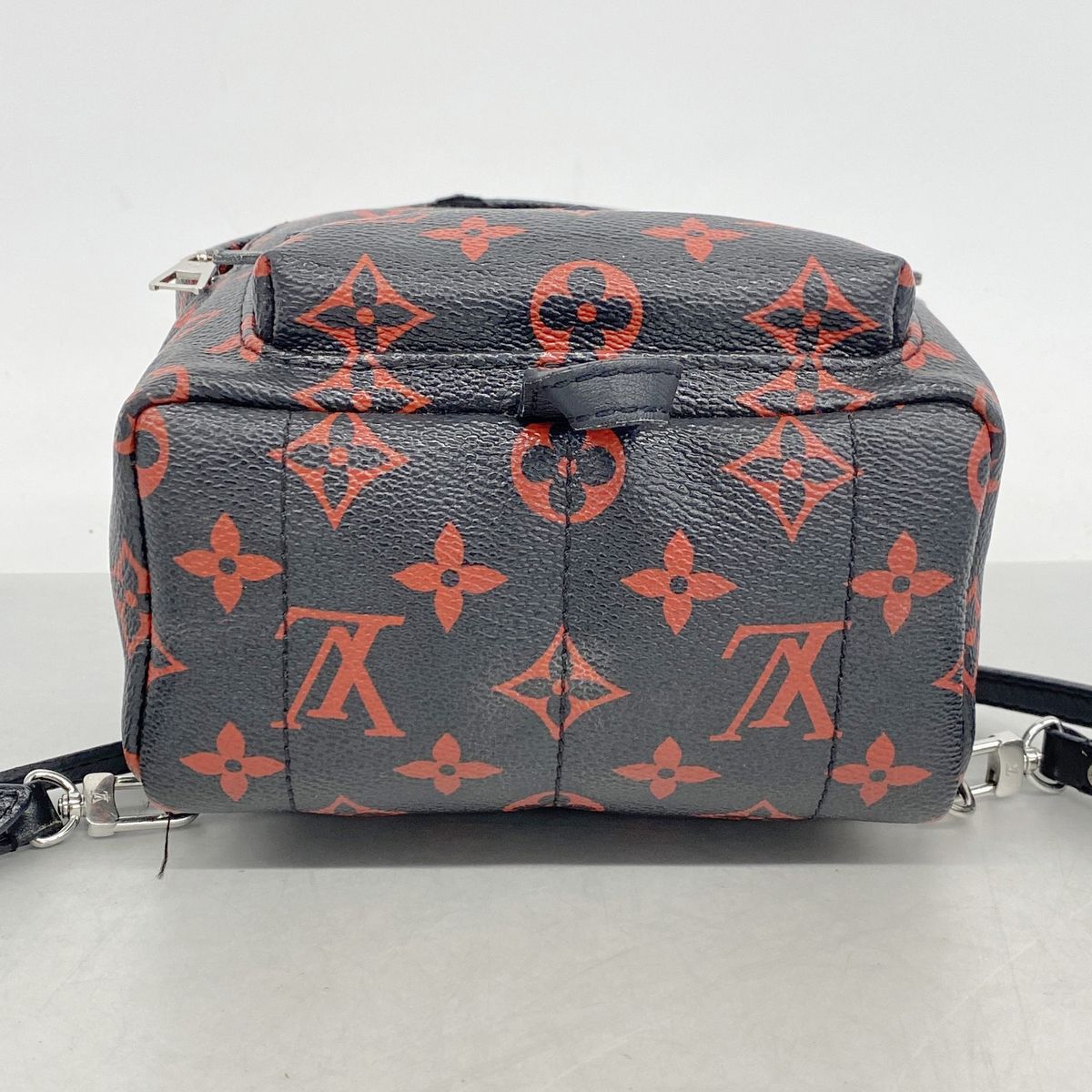 Louis Vuitton Backpack Monogram Enfra Rouge Palm Springs Mini Black Red — view 3