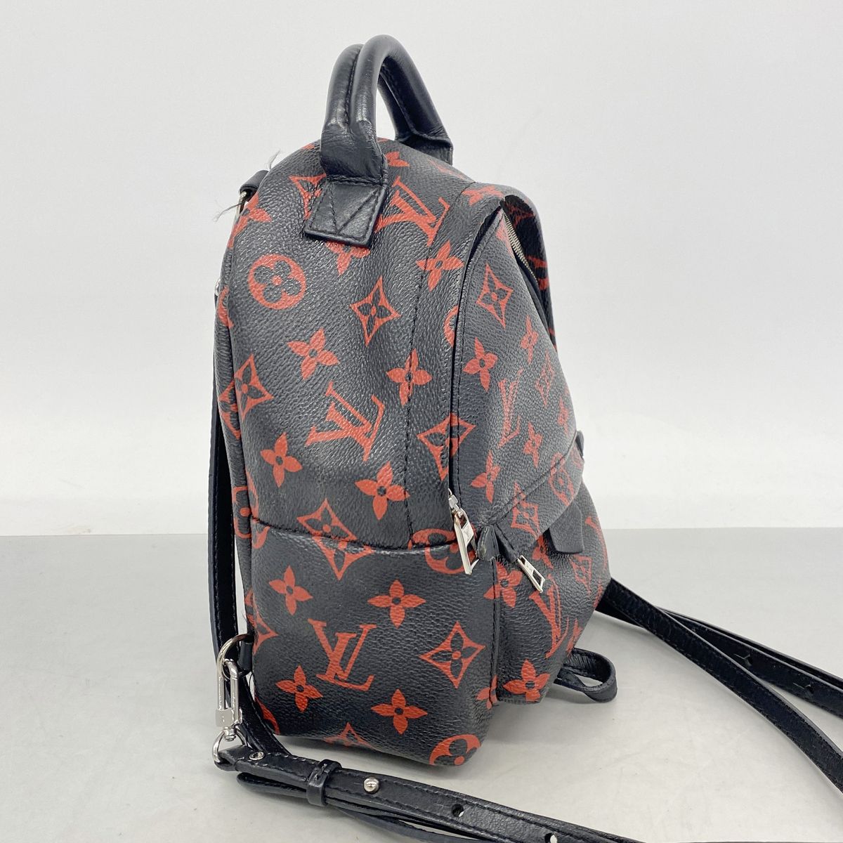 Louis Vuitton Backpack Monogram Enfra Rouge Palm Springs Mini Black Red — view 2