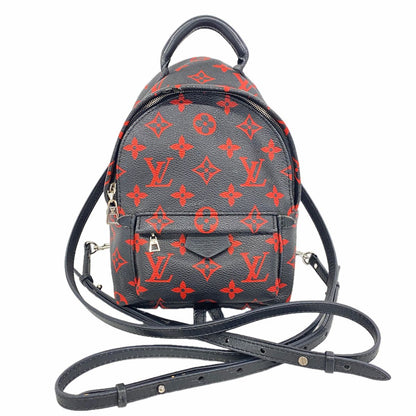 Louis Vuitton Backpack Monogram Enfra Rouge Palm Springs Mini Black Red