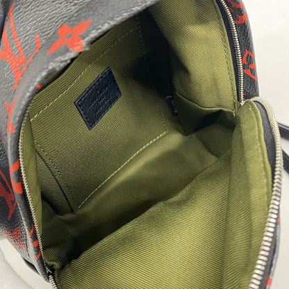 Louis Vuitton Backpack Monogram Enfra Rouge Palm Springs Mini Black Red — view 4
