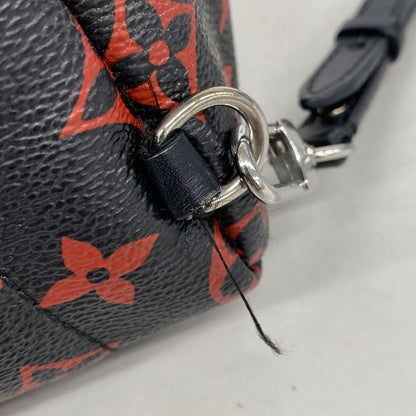 Louis Vuitton Backpack Monogram Enfra Rouge Palm Springs Mini Black Red — view 8