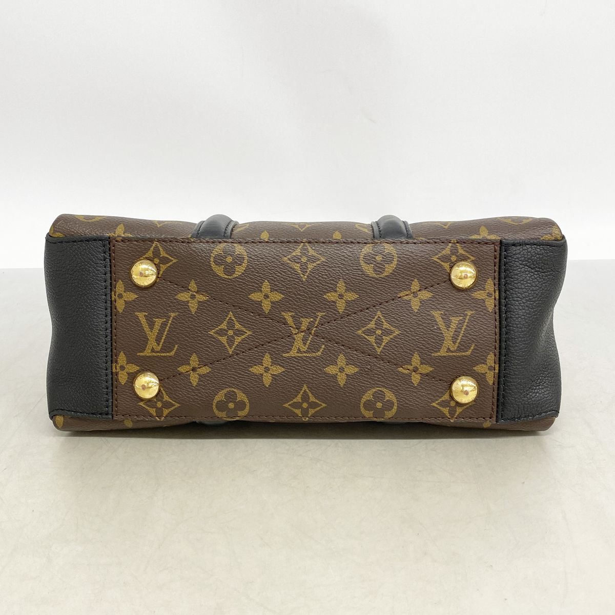 Louis Vuitton Handbag Monogram Soufflot NV BB Brown Black — view 3