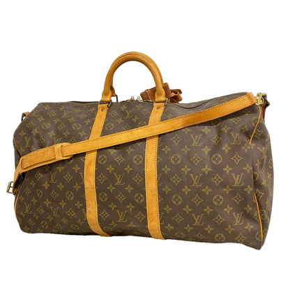 Louis Vuitton Boston Bag Monogram Keepall Bandouliere 55 Brown