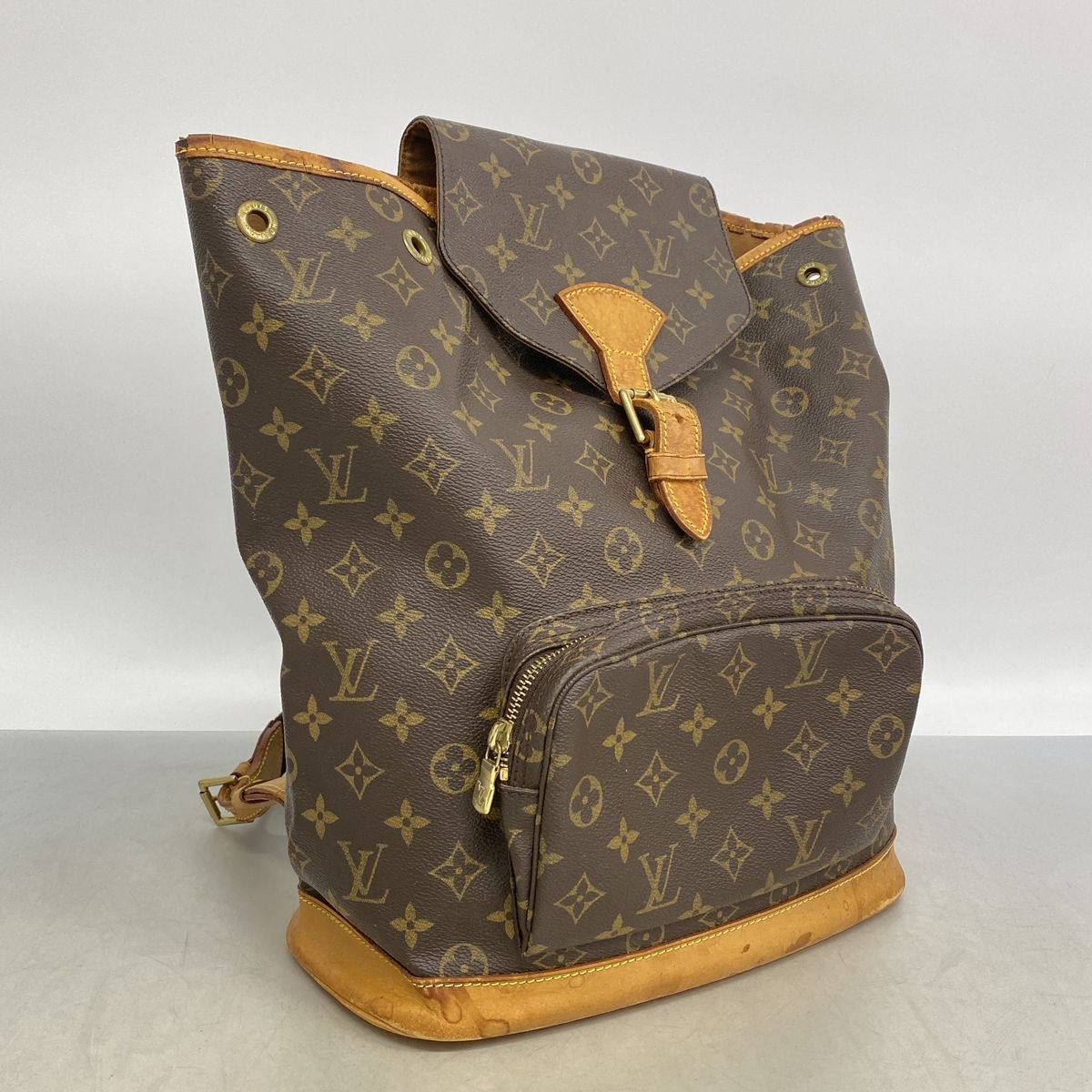 Louis Vuitton Backpack Monogram Montsouris GM Brown — view 2