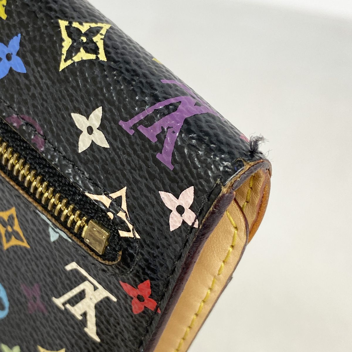 Louis Vuitton Trifold Wallet Monogram Multicolor Portefeuille Eugenie Noir — view 6