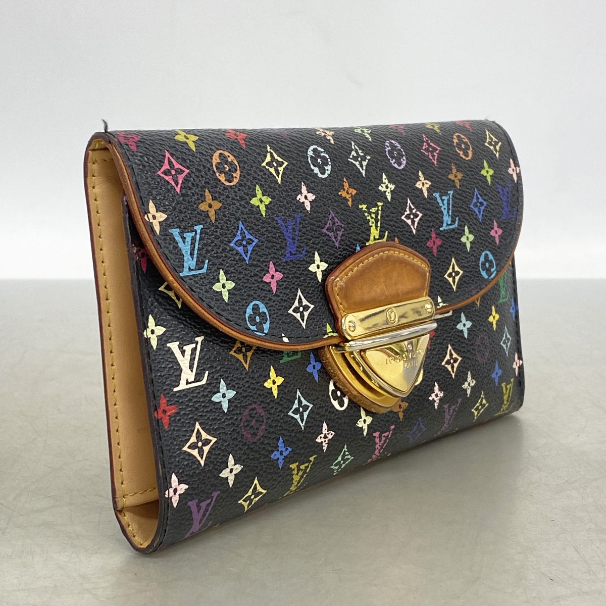 Louis Vuitton Trifold Wallet Monogram Multicolor Portefeuille Eugenie Noir — view 2