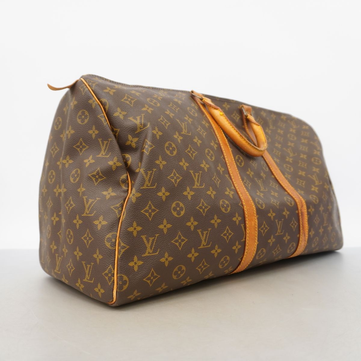 Louis Vuitton Boston Bag Monogram Keepall 55 Brown — view 2