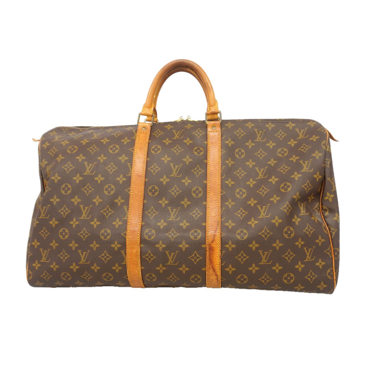 Louis Vuitton Boston Bag Monogram Keepall 55 Brown
