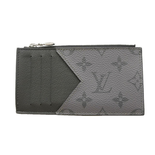 Louis Vuitton Monogram Eclipse Reverse Coin Card Holder Black Gray