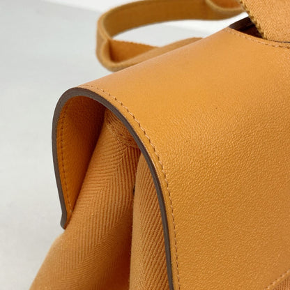 Hermes Tote Bag Valparaiso PM Toile Chevron Orange Silver — view 7
