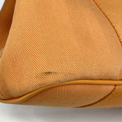 Hermes Tote Bag Valparaiso PM Toile Chevron Orange Silver — view 6