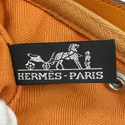 Hermes Tote Bag Valparaiso PM Toile Chevron Orange Silver — view 5