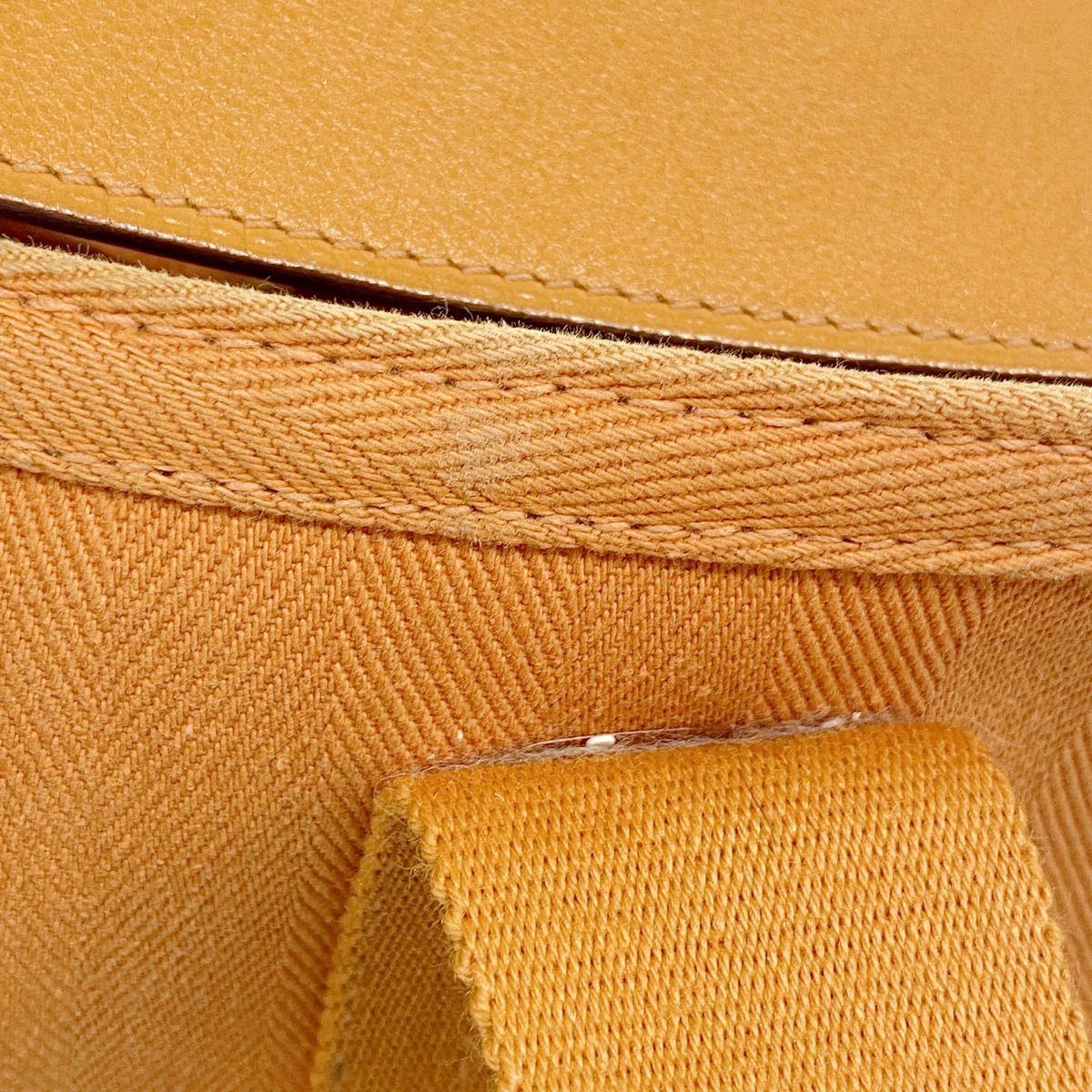 Hermes Tote Bag Valparaiso PM Toile Chevron Orange Silver — view 8