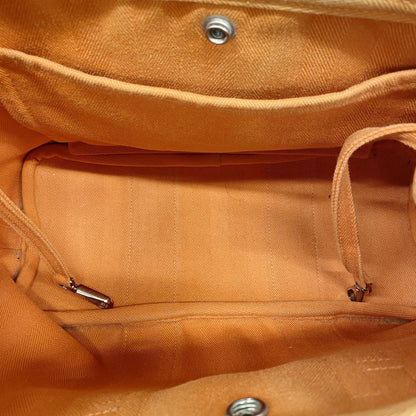 Hermes Tote Bag Valparaiso PM Toile Chevron Orange Silver — view 4