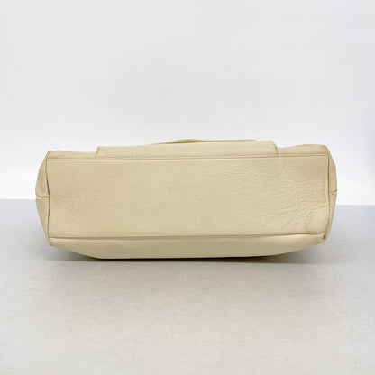 Chanel Chain Tote Bag Caviar Leather Beige Gold — view 3