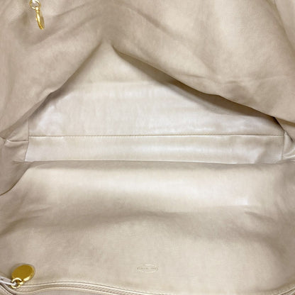 Chanel Chain Tote Bag Caviar Leather Beige Gold — view 4