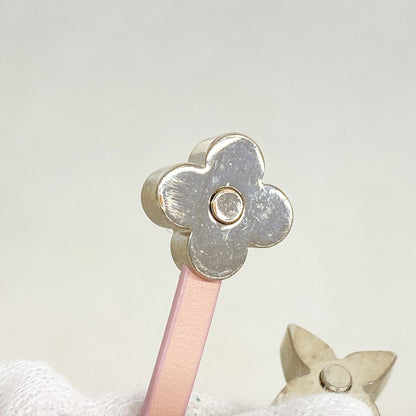 Louis Vuitton Key Holder Charm Porte Cles Berry Pink Silver — view 4