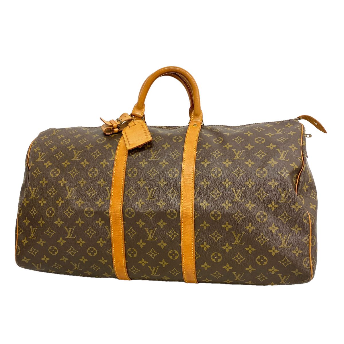 Louis Vuitton Boston Bag Monogram Keepall 55 Brown
