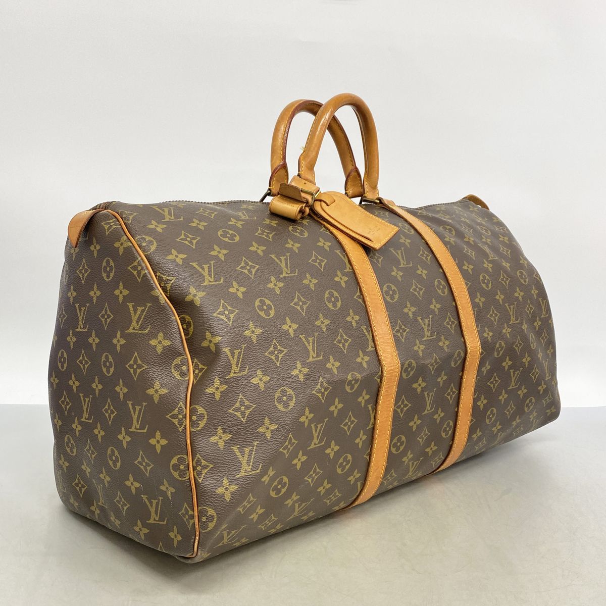 Louis Vuitton Boston Bag Monogram Keepall 55 Brown — view 2