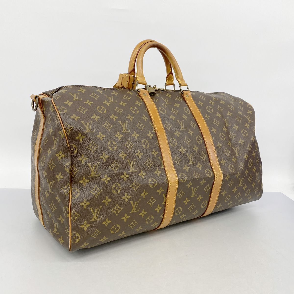 Louis Vuitton Boston Bag Monogram Keepall Bandouliere 55 Brown — view 2