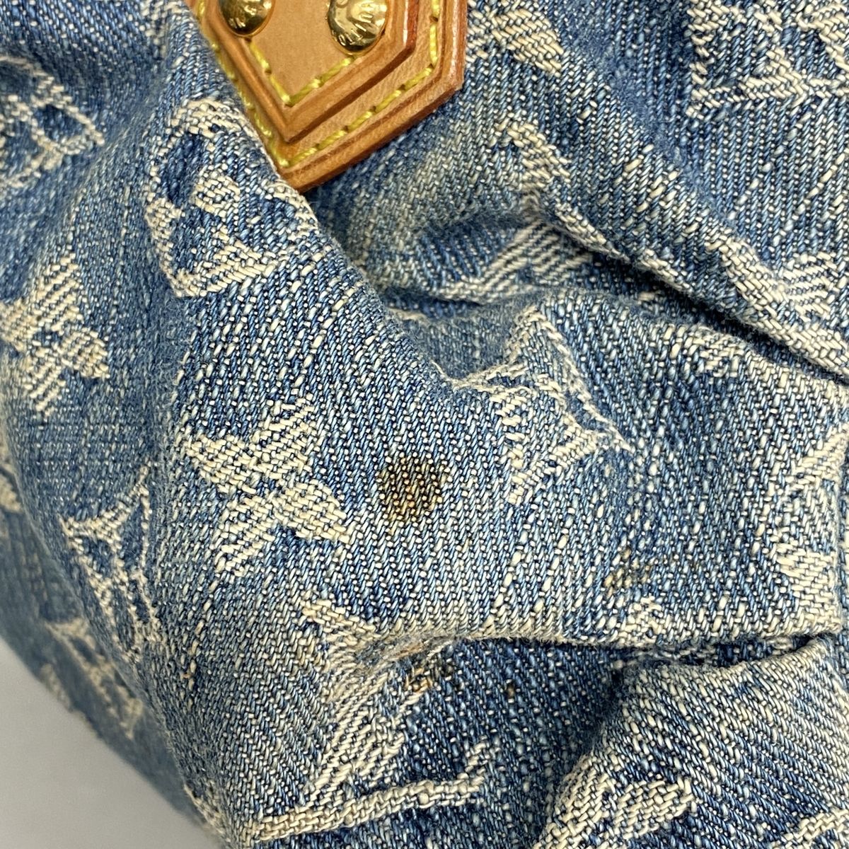 Louis Vuitton Handbag Monogram Denim Pleaty Blue — view 7