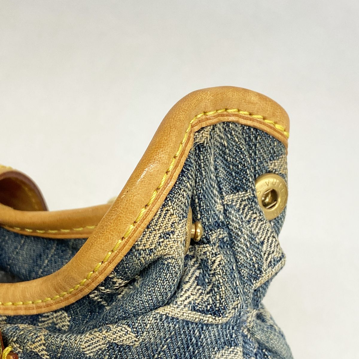 Louis Vuitton Handbag Monogram Denim Pleaty Blue — view 6