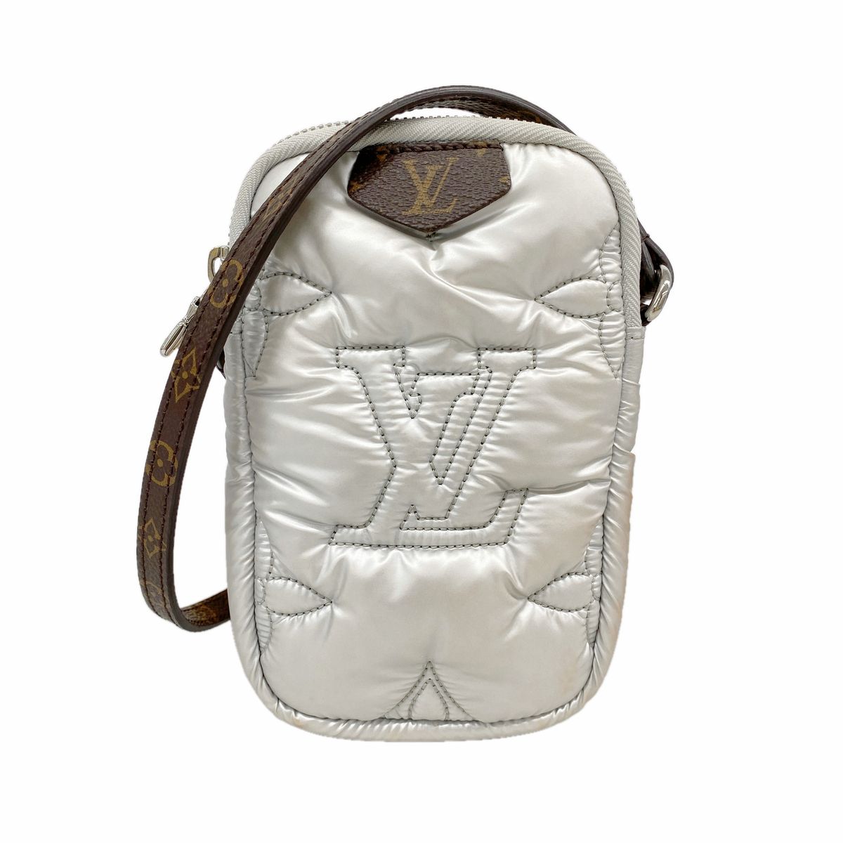 Louis Vuitton Shoulder Bag LV Pillow Phone Pouch Silver