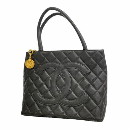 Chanel Tote Bag Reissue Caviar Leather Black Gold