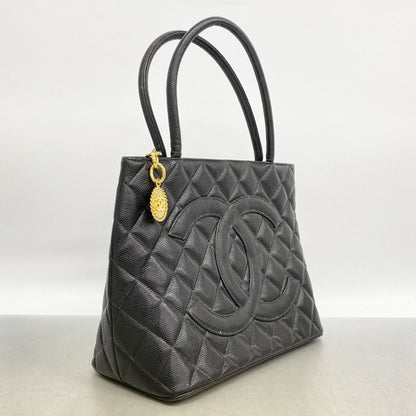 Chanel Tote Bag Reissue Caviar Leather Black Gold — view 2