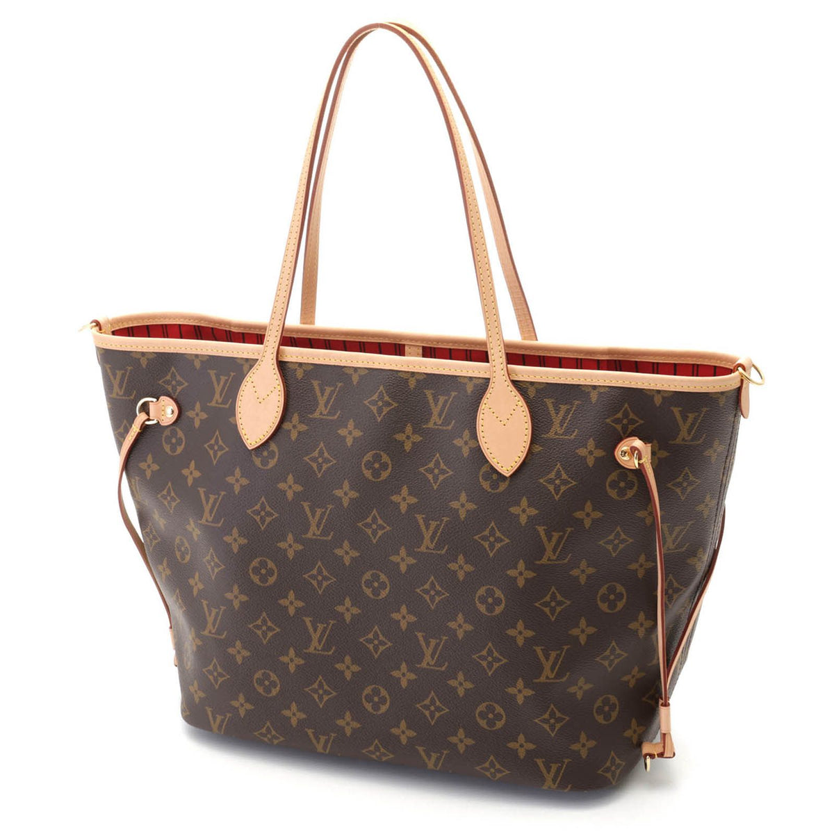 Louis Vuitton Neverfull Inside Out MM Monogram Rouge Sari Tote Bag Canvas — view 7