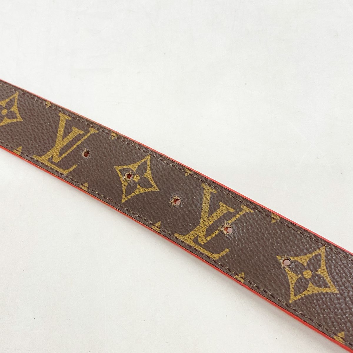 Louis Vuitton Belt Monogram Ceinture LV Brown Red — view 4