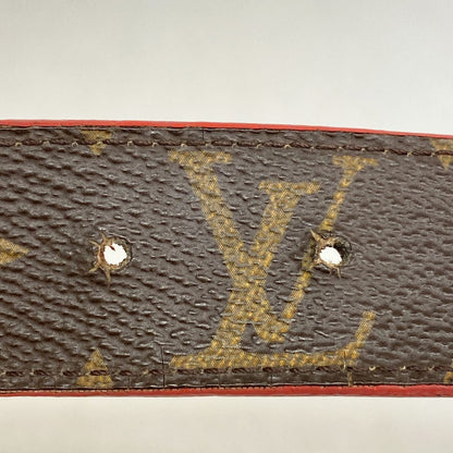 Louis Vuitton Belt Monogram Ceinture LV Brown Red — view 3