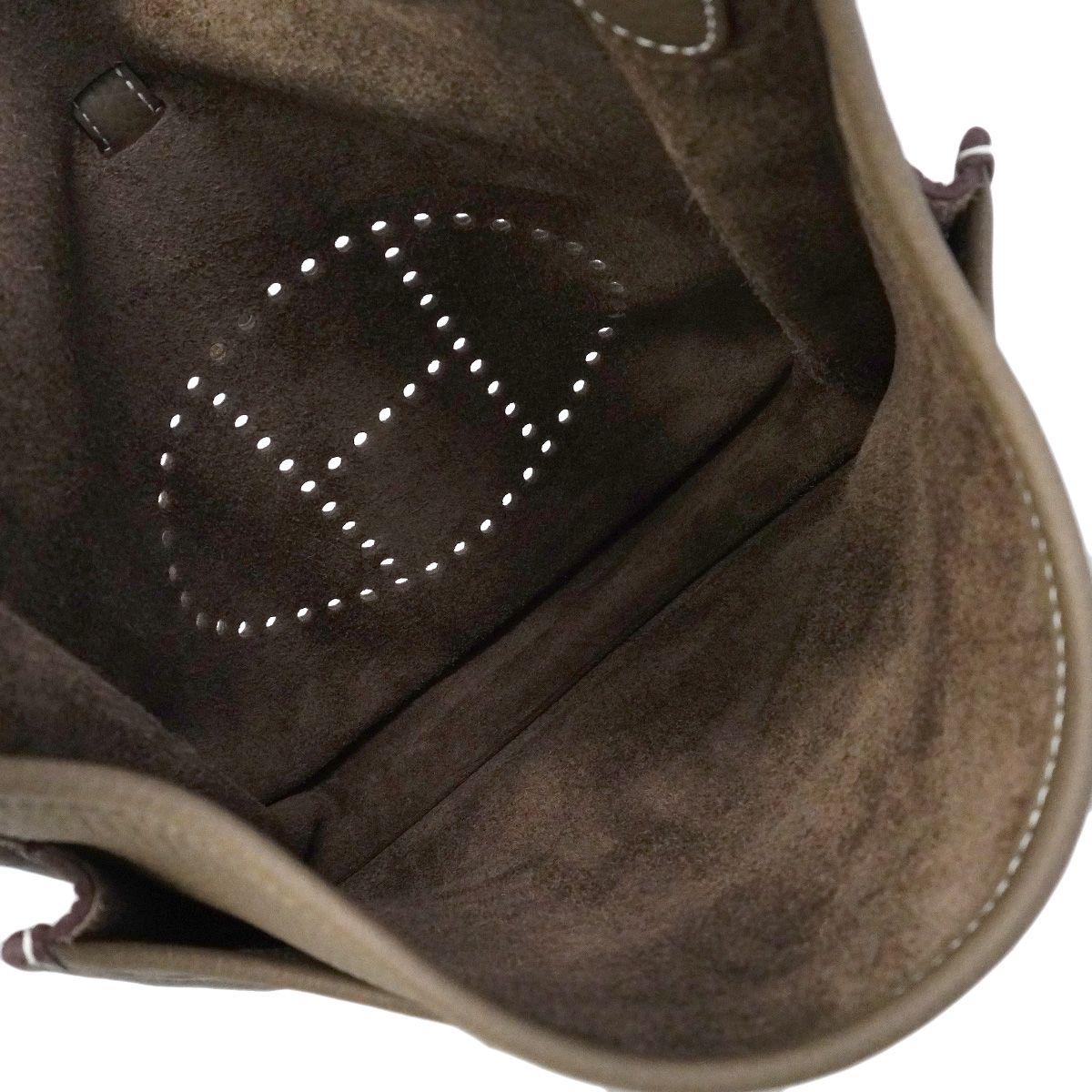 Hermes Shoulder Bag Evelyne Taurillon Clemence Etoupe Silver — view 4