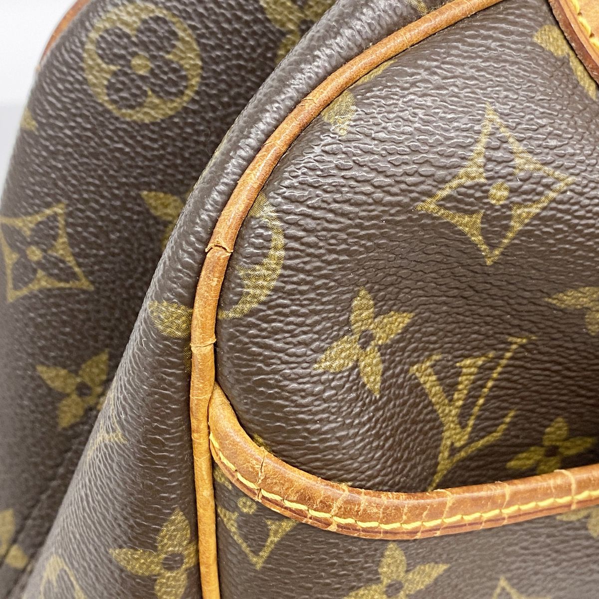 Louis Vuitton Handbag Monogram Deauville Brown — view 8