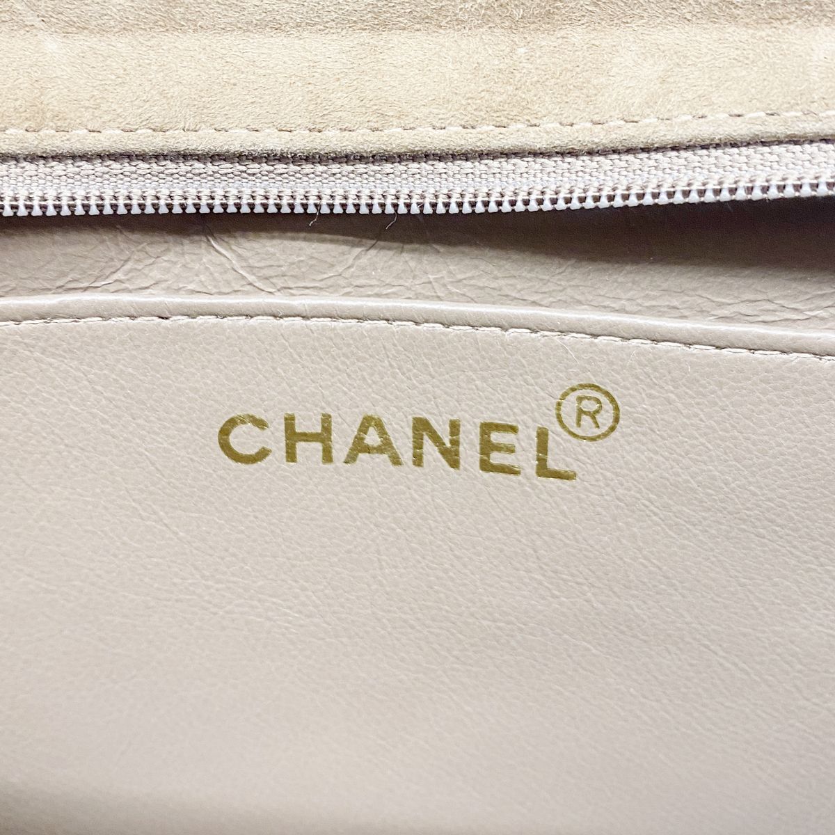Chanel Shoulder Bag V-stitch Suede Brown Gold — view 5