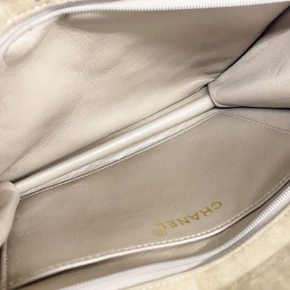 Chanel Shoulder Bag V-stitch Suede Brown Gold — view 4