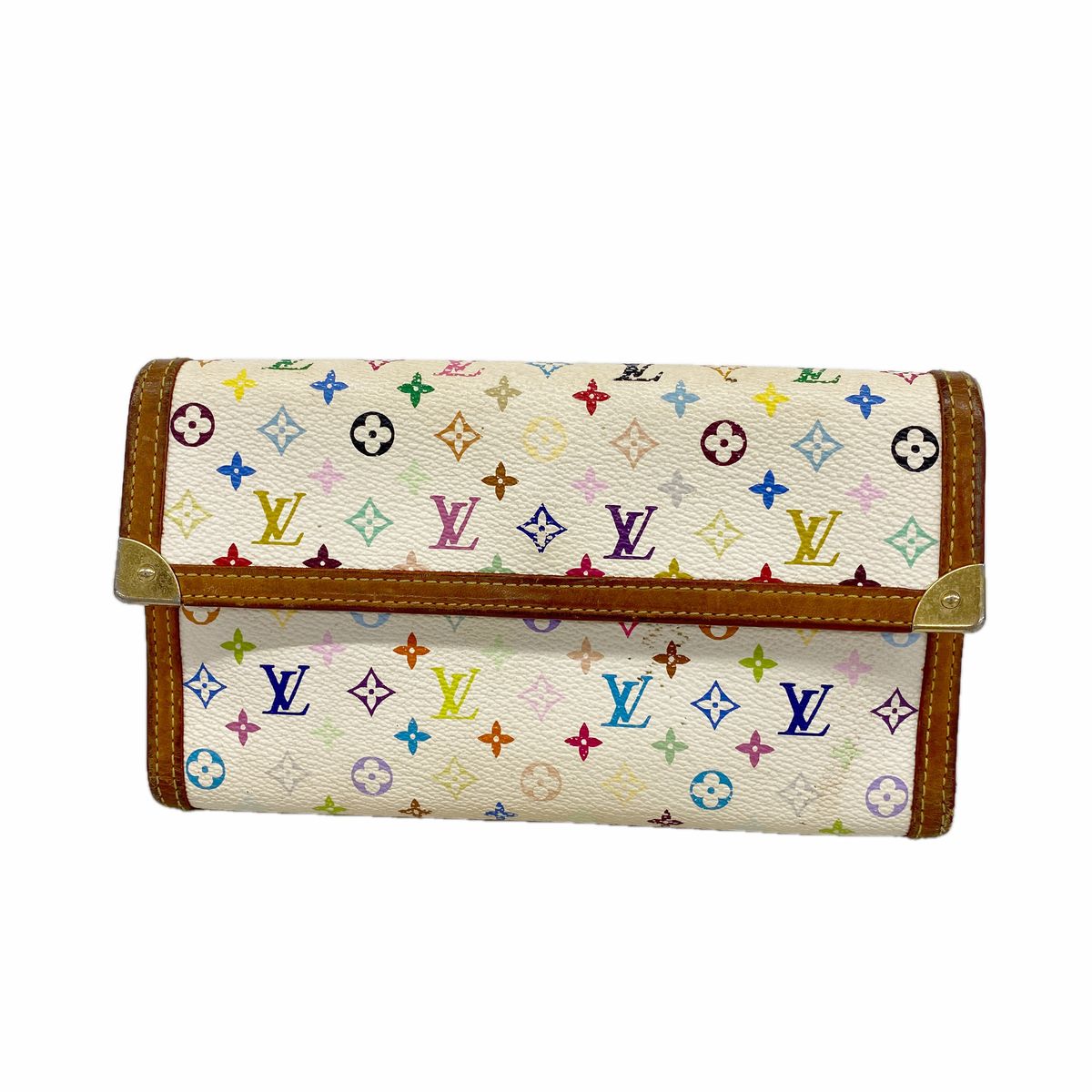 Louis Vuitton Trifold Wallet Monogram Multicolor Porte Tresor International
