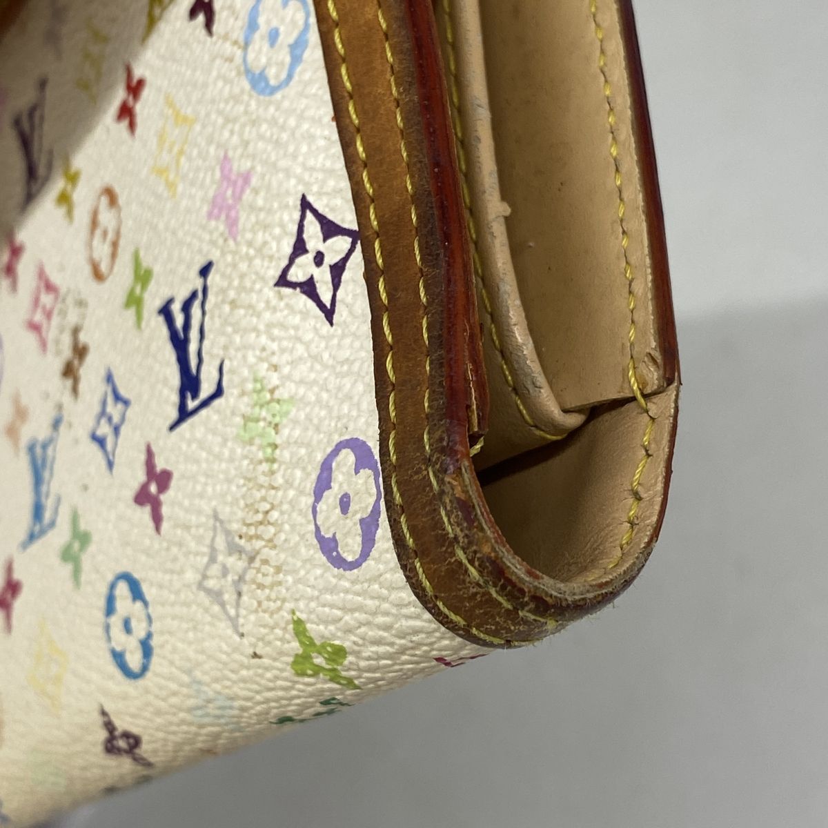 Louis Vuitton Trifold Wallet Monogram Multicolor Porte Tresor International — view 6