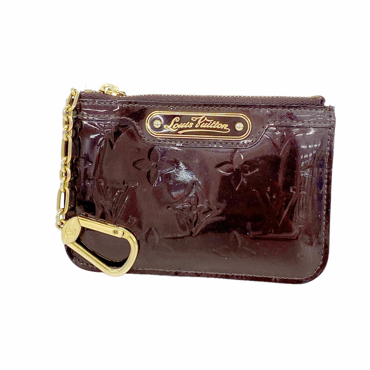 Louis Vuitton Coin Purse Vernis Pochette Cles NM Amarante