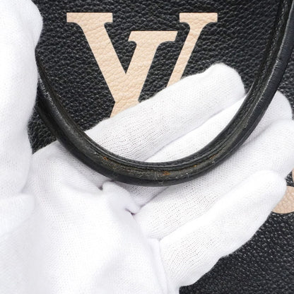 Louis Vuitton Tote Bag Monogram Empreinte Bicolor On The Go MM Black Beige 2-Way — view 8